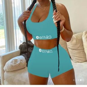 Brand New Light Blue Ethika Shorts Set- Large